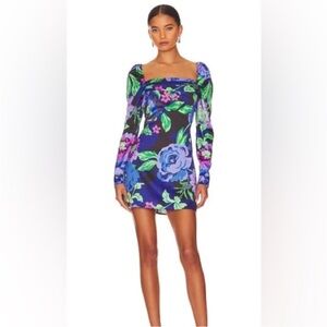 AFRM Darling Floral Long Sleeve Dress in Midnight Bouquet- New with Tags